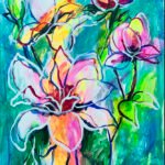 Mediterraneo Eterno, Alaior flor del magnolio 100 x 70 cm