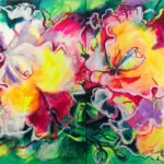 Flores y Feria colorul orchids i 1.46 x 2.28 m mix media on canvas.jpg