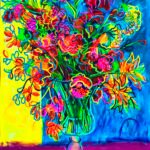 De Flor en Flor jaron vidrio flores