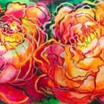 Yang Gallery pink orchids 1.62x 1.30m mix media on canvas 2 b